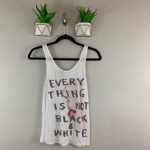 H&M Divided Tank Size 2 Black and white graphic